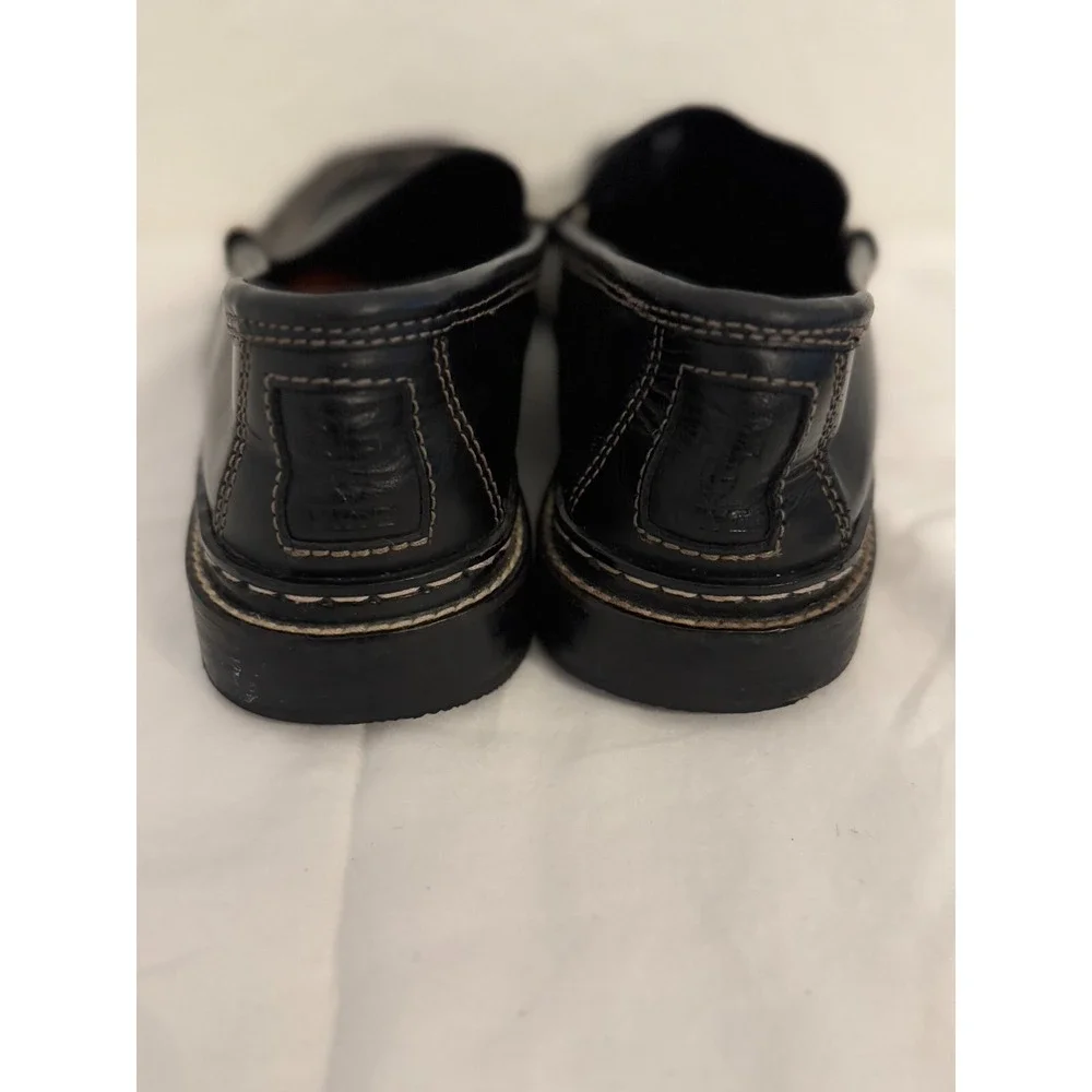 Frye Black Leather‎ Moc Rub Sole Classic Loafer Womein Size 8.5